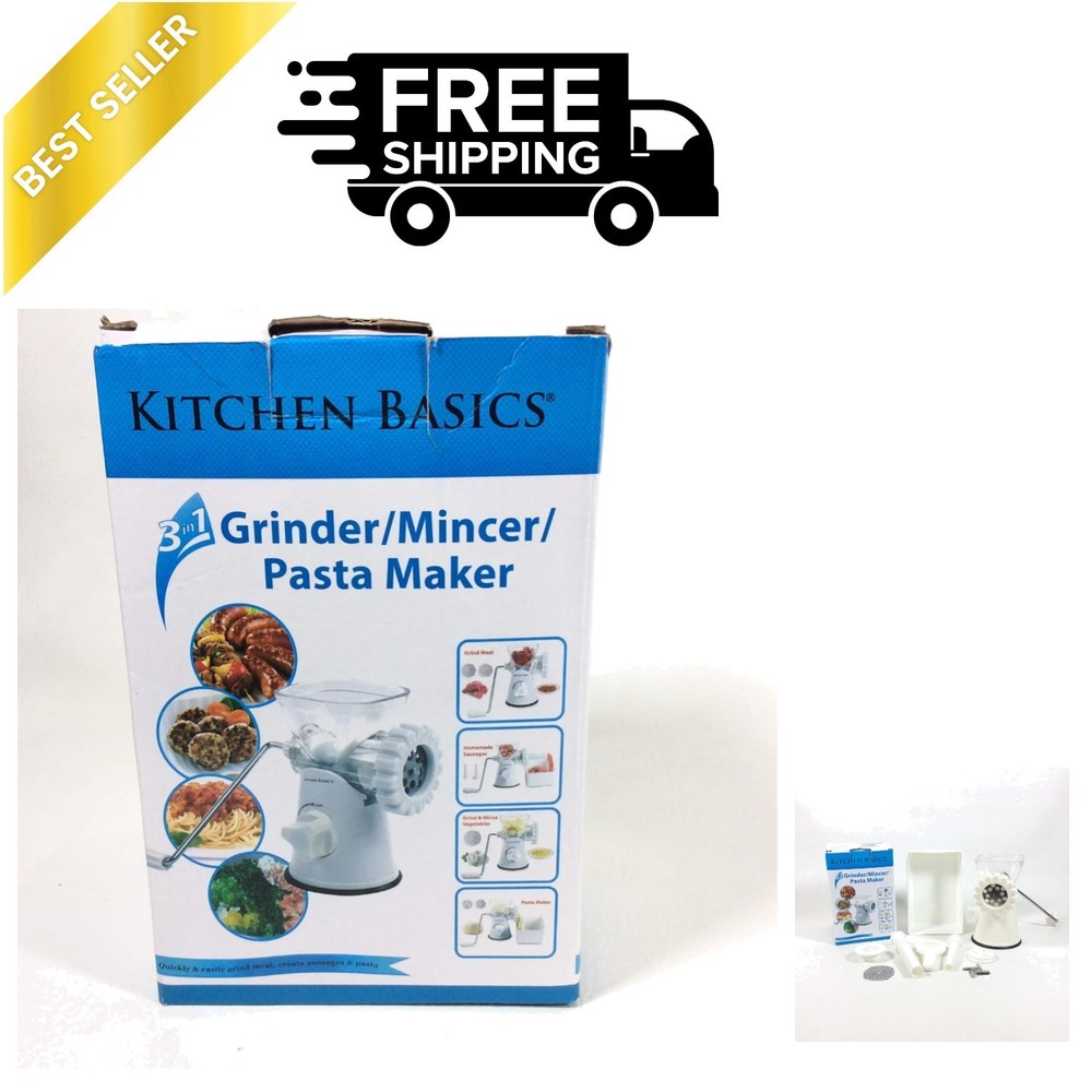 Kitchen Basics Manual Meat Grinder 3 Function