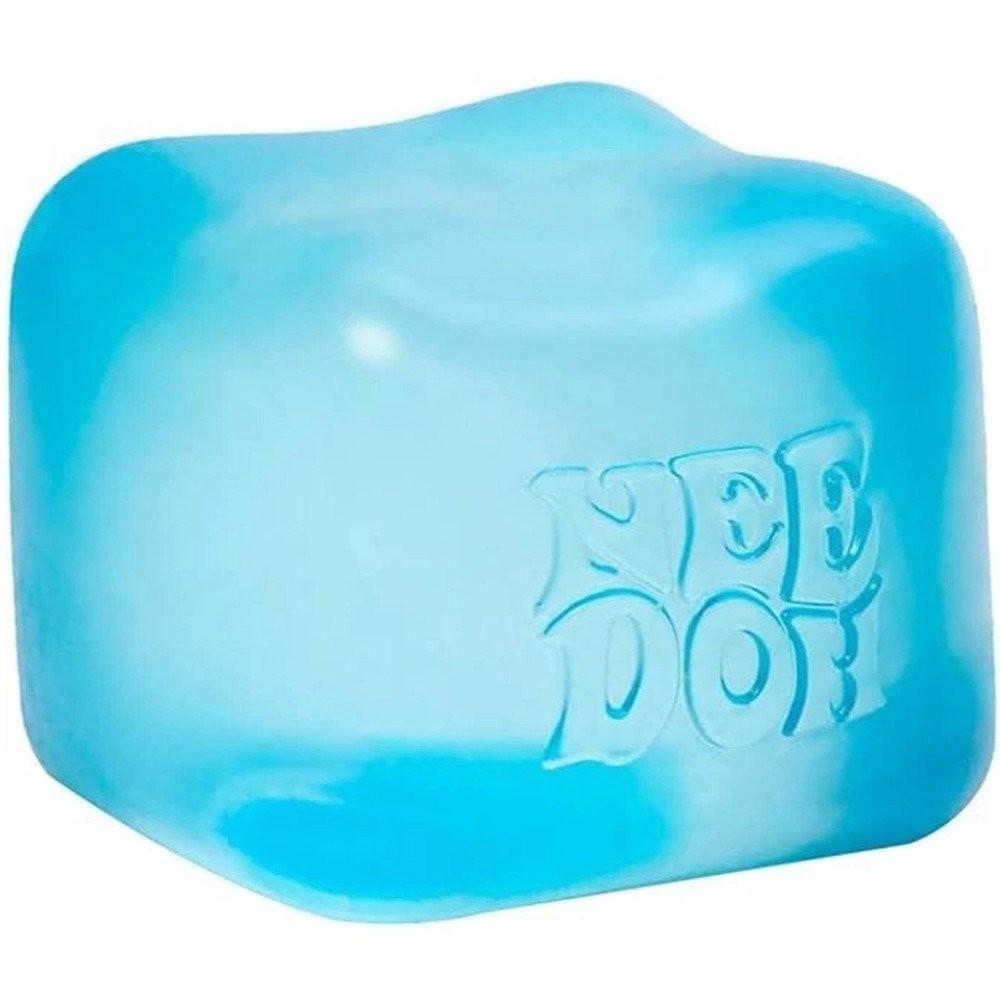 Nee Doh Nice Cubes Ice Cube Toy Fidget Super Solid Squish Blue USA