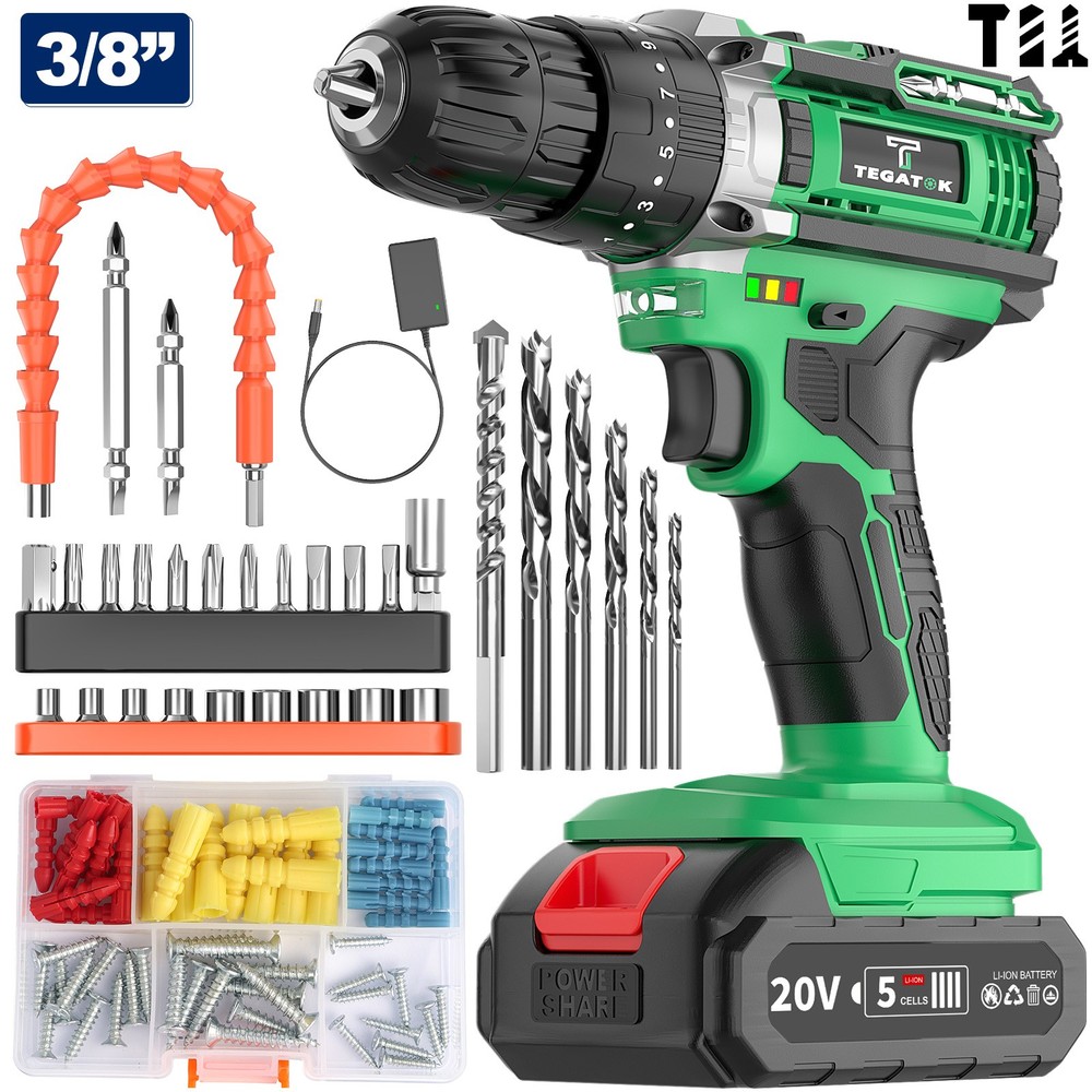 High Torque Speed Adjustable Cordless Lithium Impact Drill and Driver,