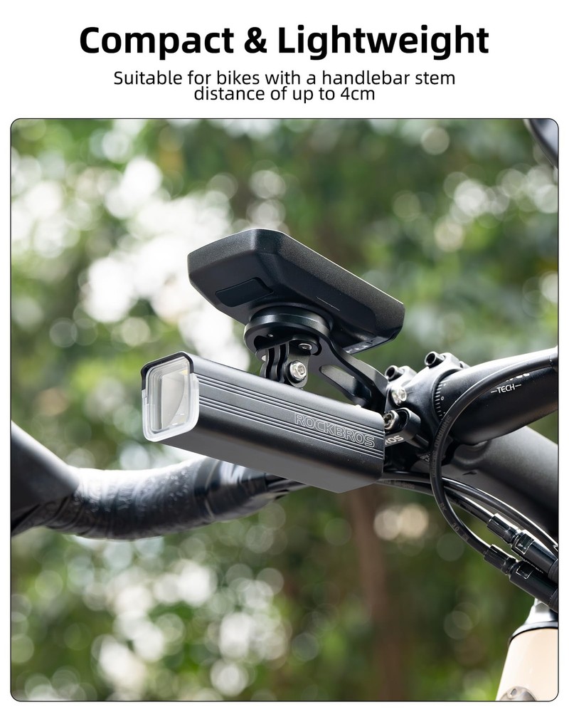 ROCKBROS Bike Computer Mount Adjustable Out-Front Bicycle Computer Mount Alum