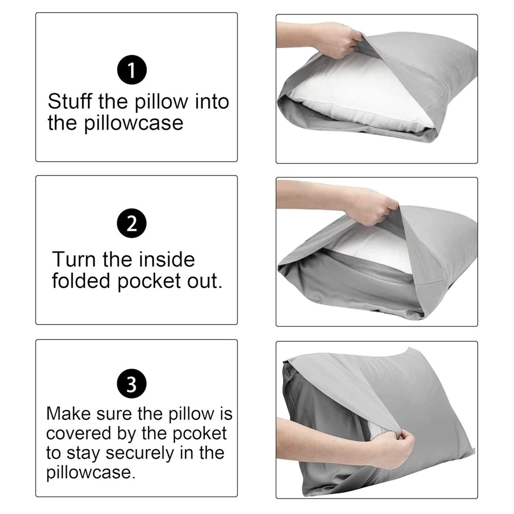 2 Pack Microfiber Toddler Pillowcases - Soft, Cozy, Adjustable Fit