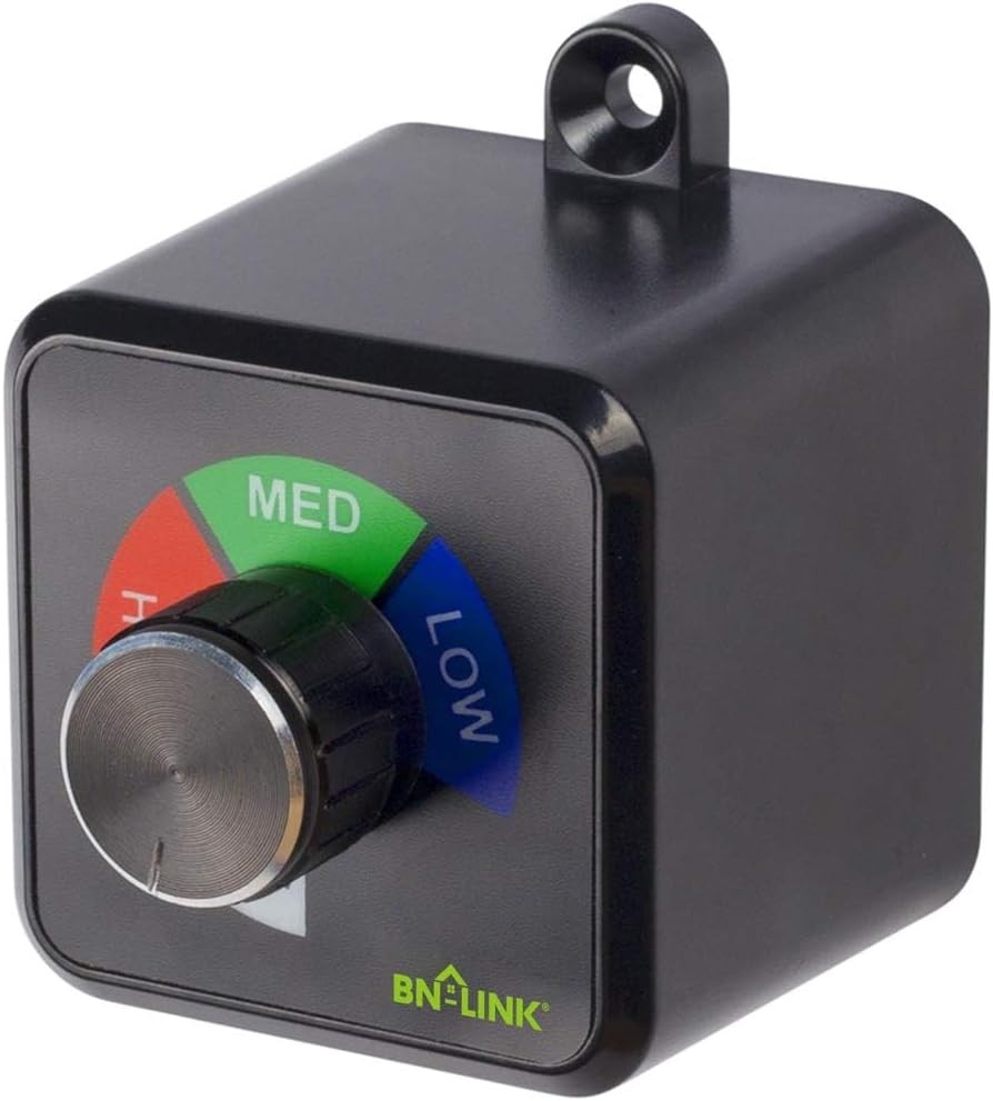 BN-Link Variable Fan Speed Controller 3 Speed Electric Regulator AC Motor