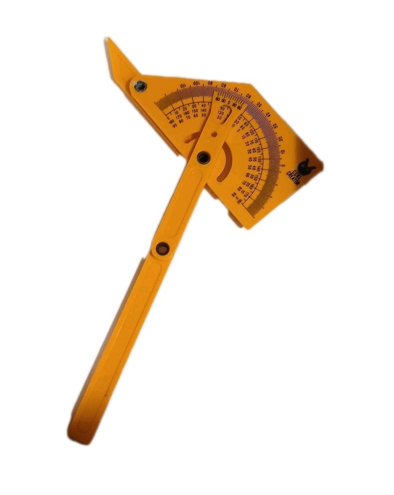 CCKL Creator Protractor Orange Plastic Adjustable