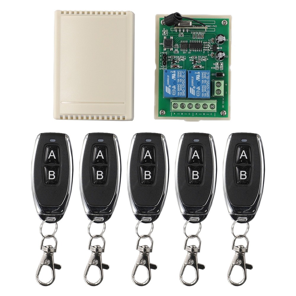 2 CH Wireless Gate Garage Door Opener Remote Control Switch Receiver Transmitter
