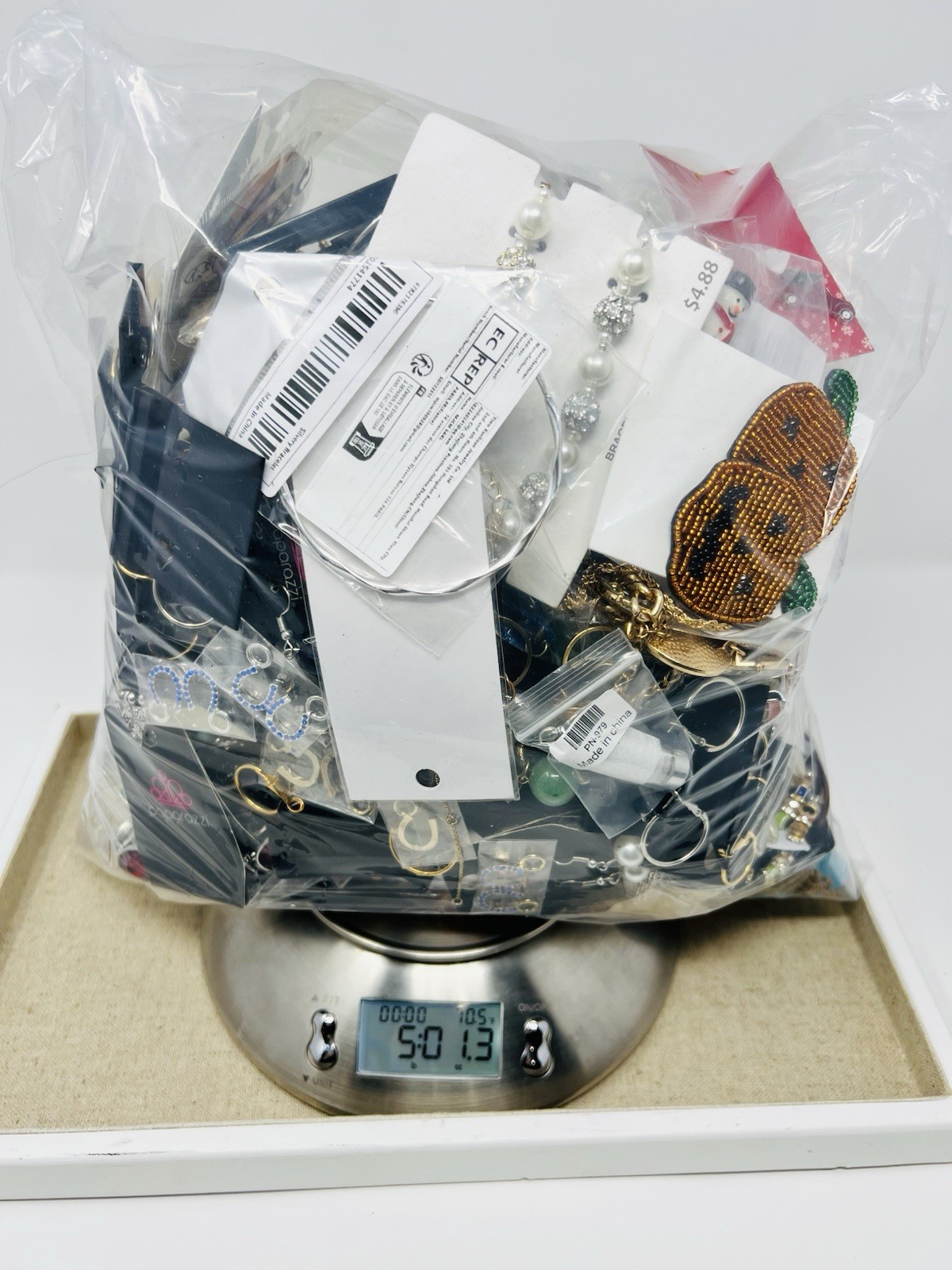 Mystery Jewelry Assorted New Necklace, Bracelet, Earring Lot of 5Lbs Wearable