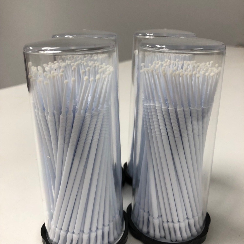 400 (4 Kegs) White Micro Brush Lash Tools Super-Fine Tips, Disposable Makeup