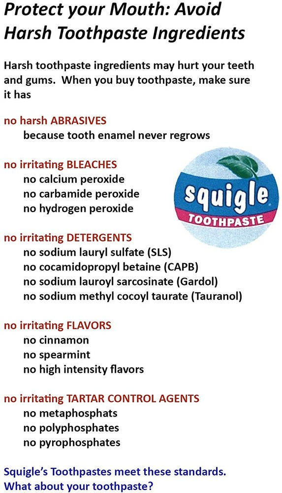 Squigle Enamel Saver Toothpaste Helps Prevent Canker Sores - 2 Pack