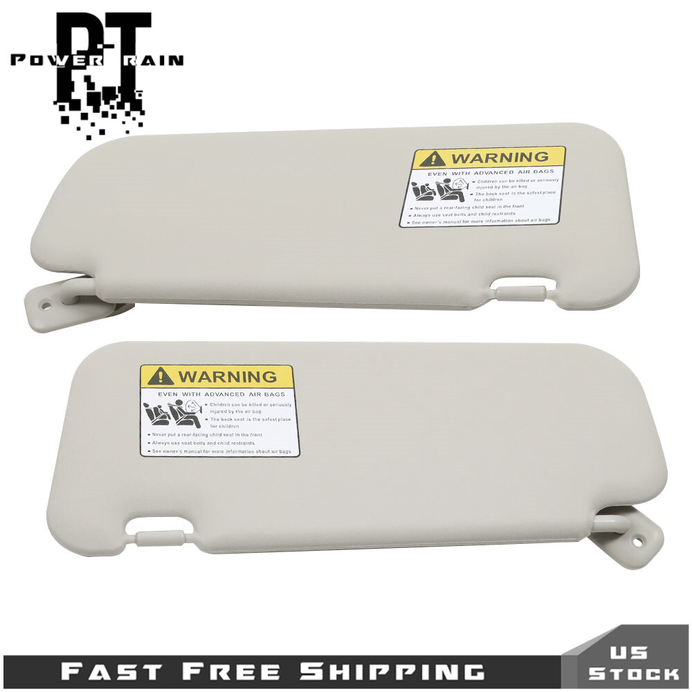 For 2010 2011 2012 2013 Mazda 3 Pair Sun Visor Driver And Passenger Side Gray