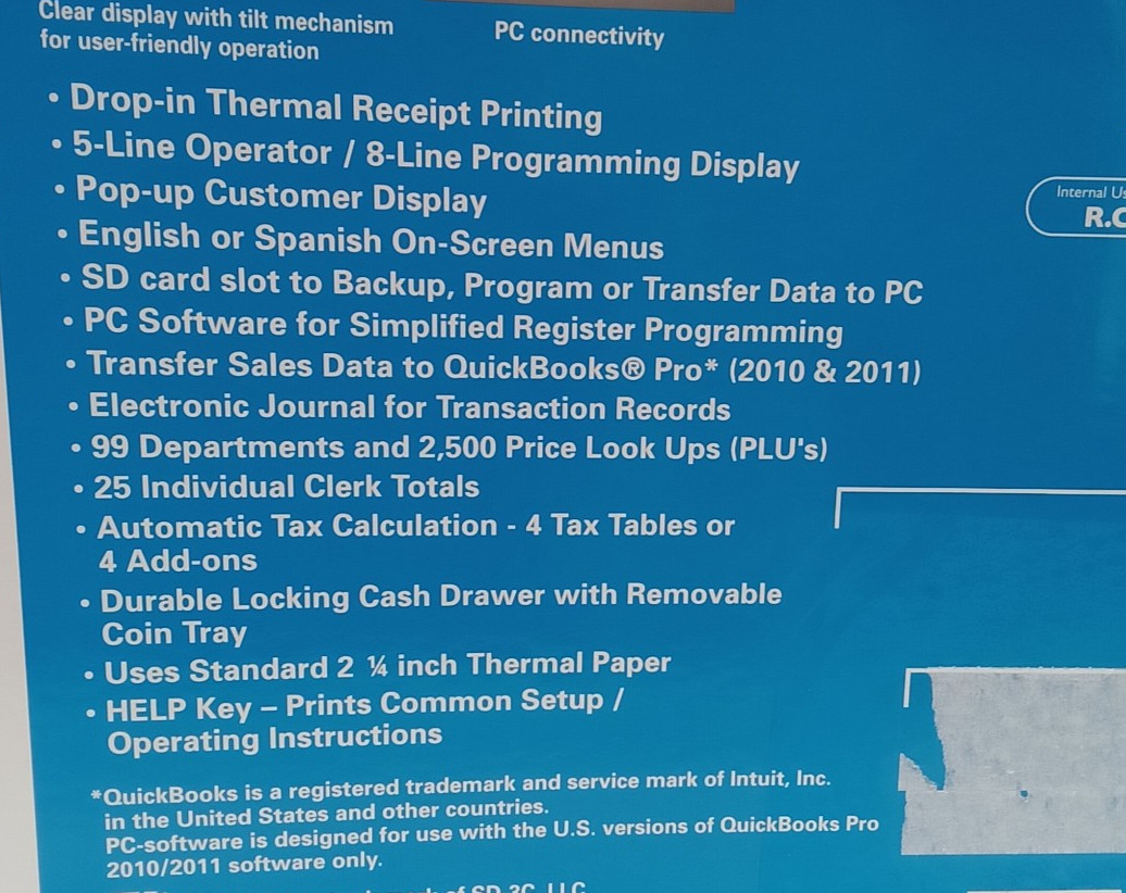 Sharp XE-A207 Control System Electronic Cash Register Sealed