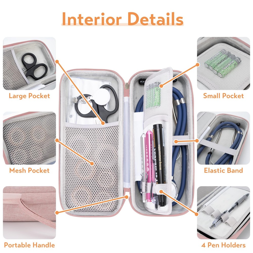 SMYV 17 pcs Stethoscope Case Kit, Nursing School Essentials Include Stethosco...