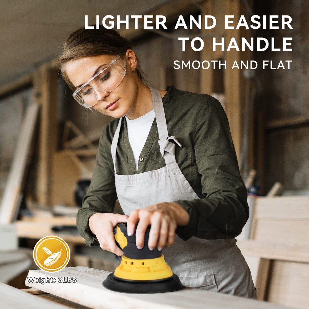 Electric Random Orbital Sander Brushless 350W 3A Multi-function Variable Speed C