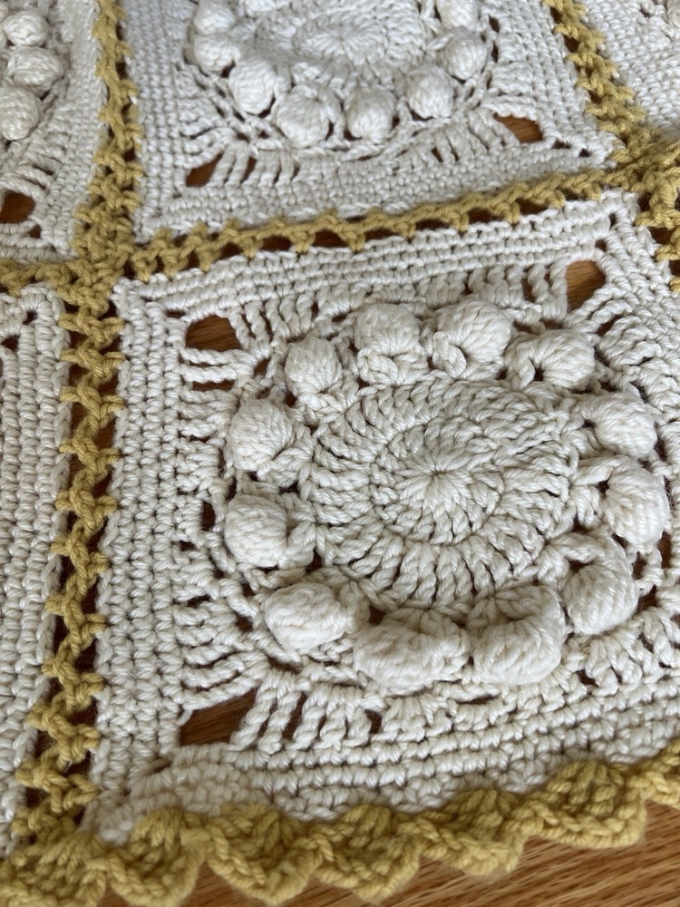 Popcorn Crochet Large Handmade Blanket