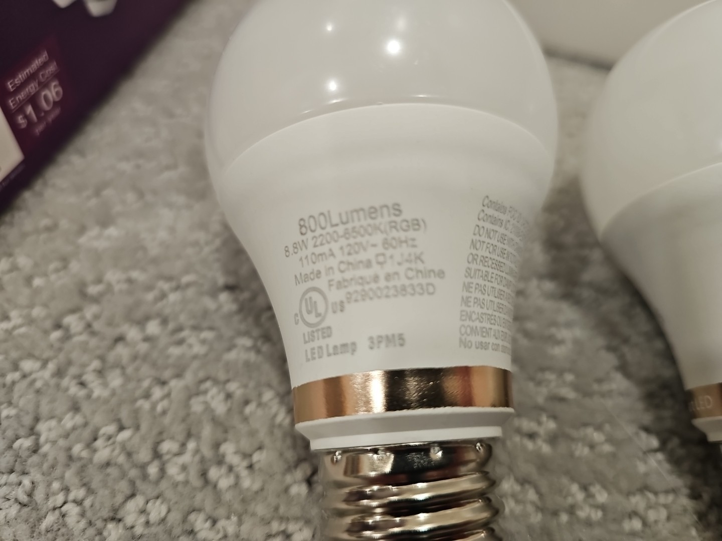 2 PACK Philips Wiz LED Wi-Fi Smart Bulb Full Color 60W REPLACEMENT 2 BULBS LB27