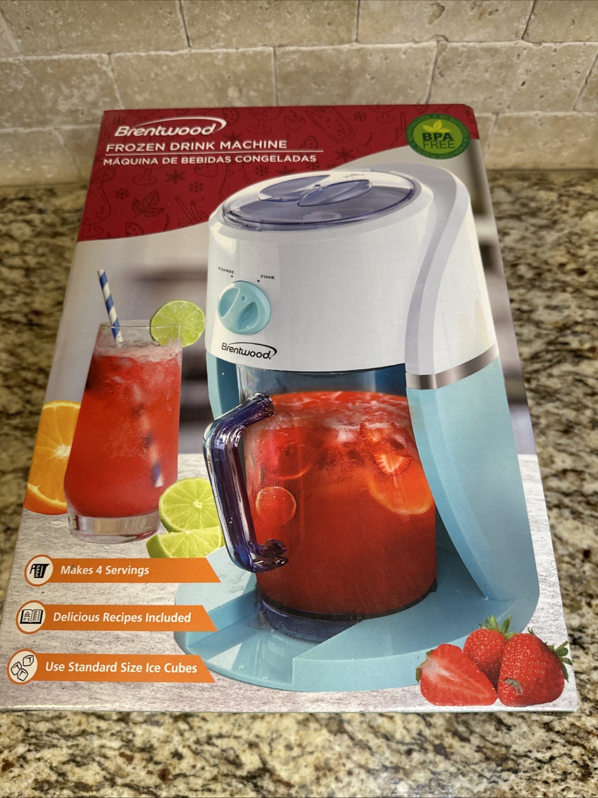 Brentwood TS-1425BL Frozen Drink Machine 45 Watt Baby Blue New