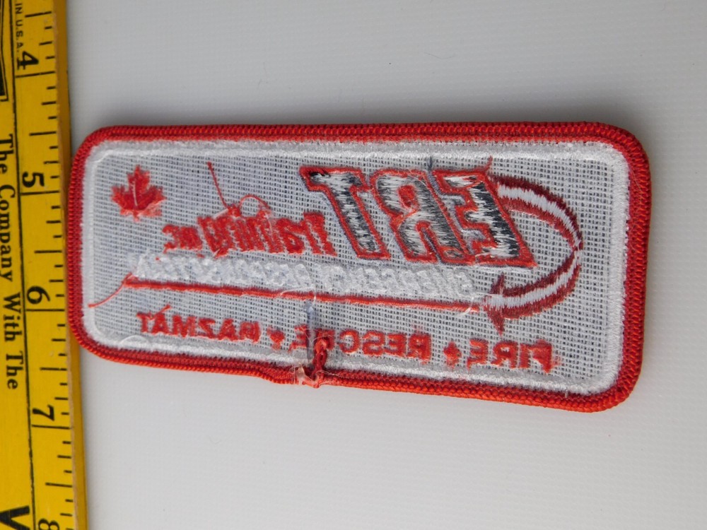 ERT TRAINING PATCH VINTAGE EMERGENCY RESPONSE TEAM FIRE RESQUE HAZMAT CANADA