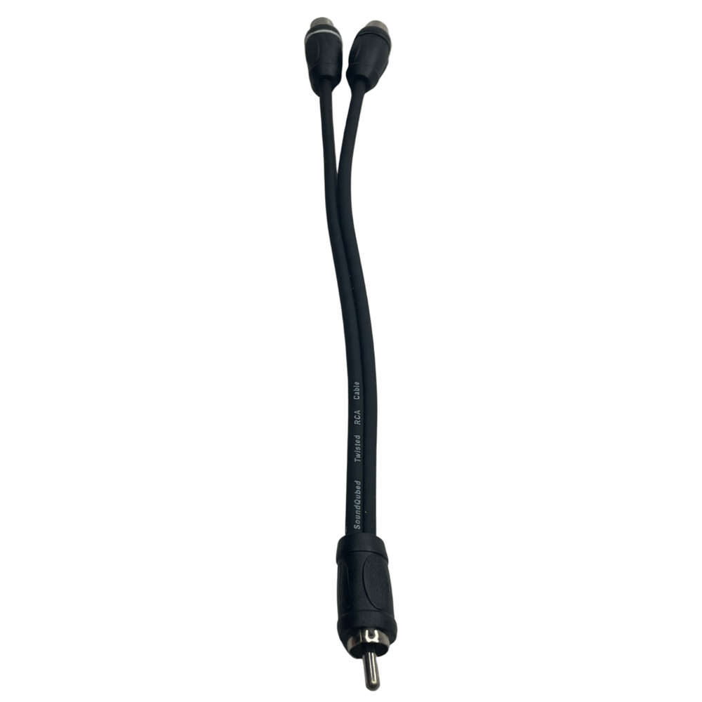SoundQubed Twisted Y RCA Splitters 1M2F Car Audio Installation
