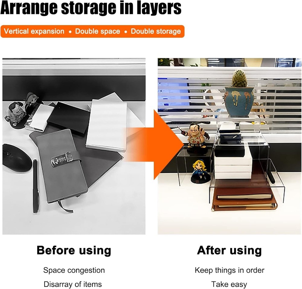 8-Piece Clear Acrylic Display Risers Set