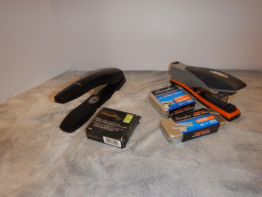 TWO STAPLERS & ASSORTED STAPLES_PRE-OWNED