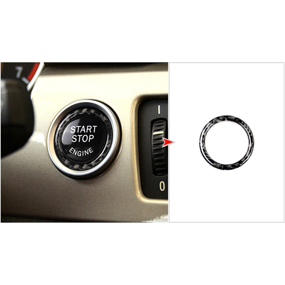 For Bmw E90 E92 E93 Carbon Fiber Engine Stripe Trim Ring Key Ring Accessories
