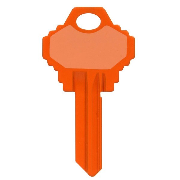 ORANGE WRITE-ON-IT SCHLAGE SC1 KEYBLANK