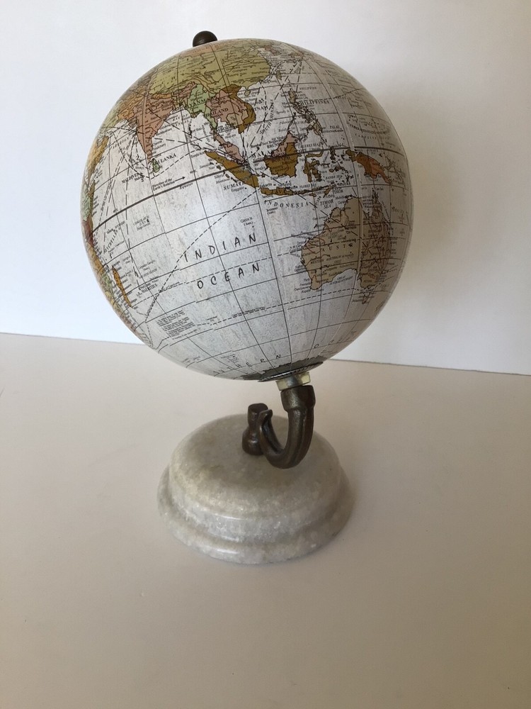 Deco 79 Decorative World Globe with Marble Base