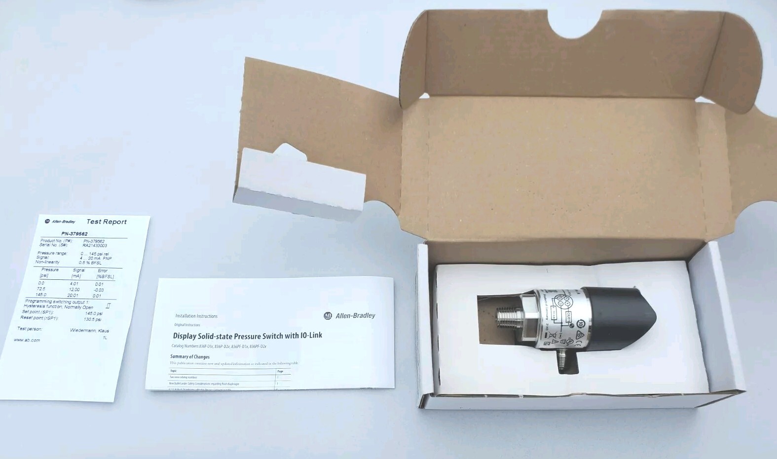 Allen Bradley 836P-D1NMGB14PA-D4 Ser A Pressure Switch Sensor Solid State 336765