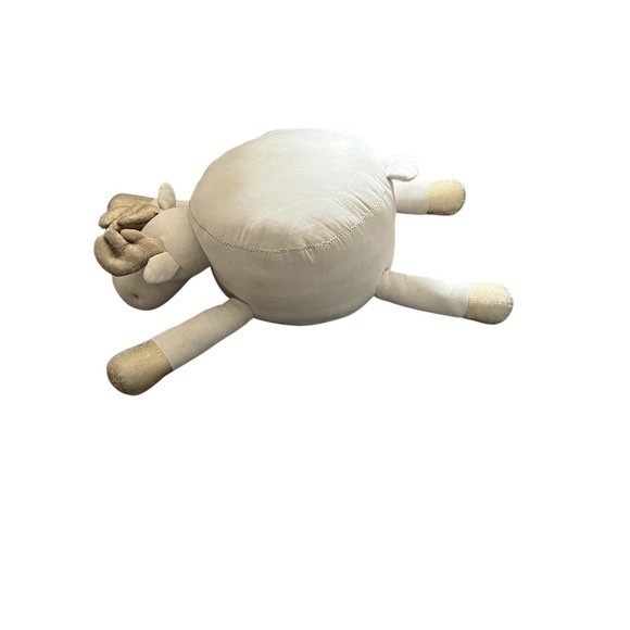 Pottery Barn Large Cotton Pouf/Plush Fabric Bean Bag ChairLounger Nursery Decor