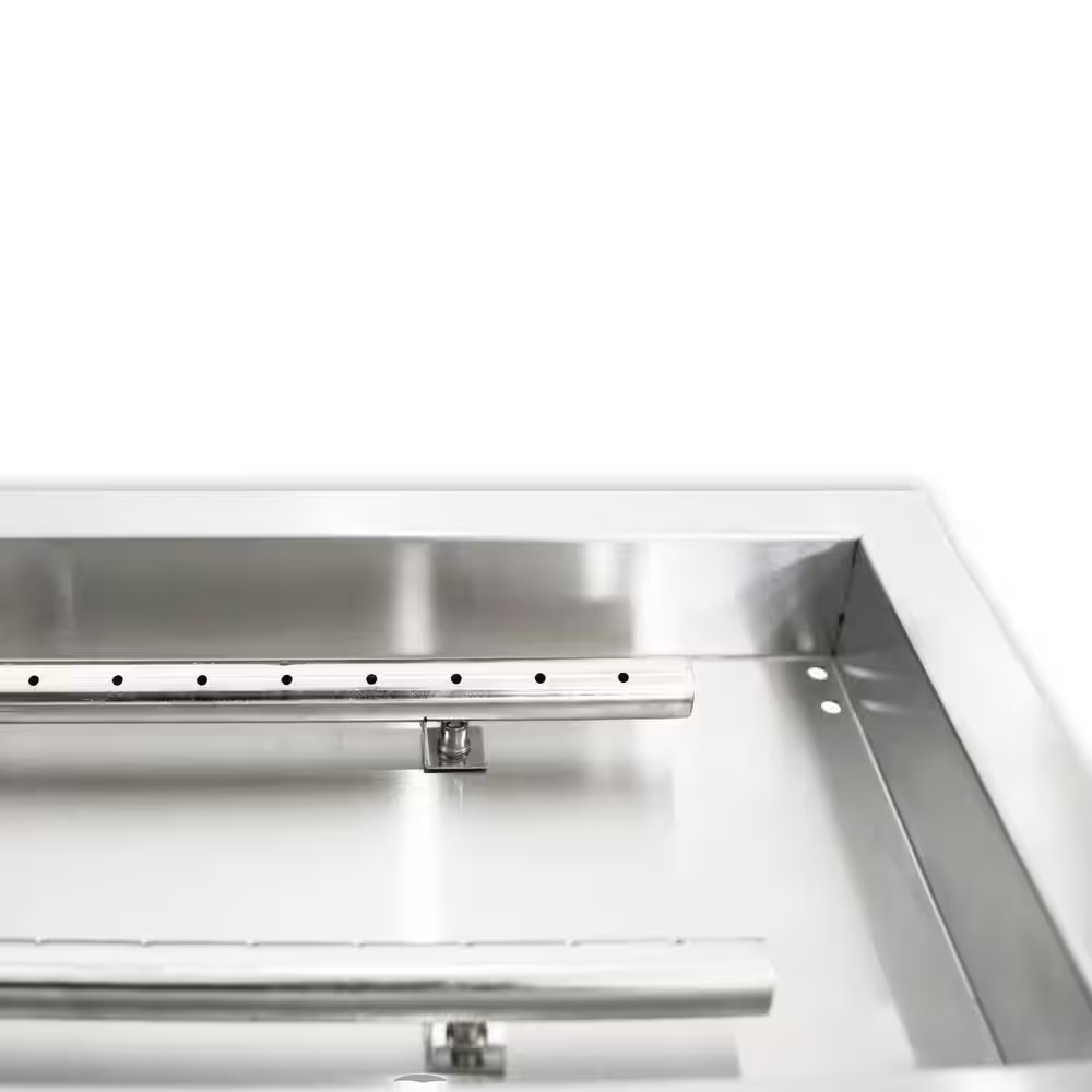 24 Inch Stainless Steel Rectangular Drop-In Fire Pit Burner