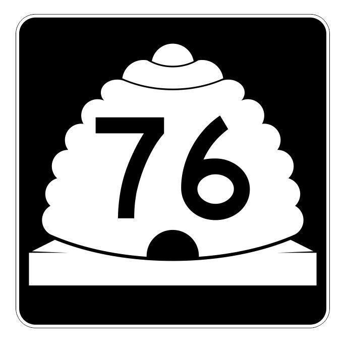 Utah State Highway 76 Sticker Decal