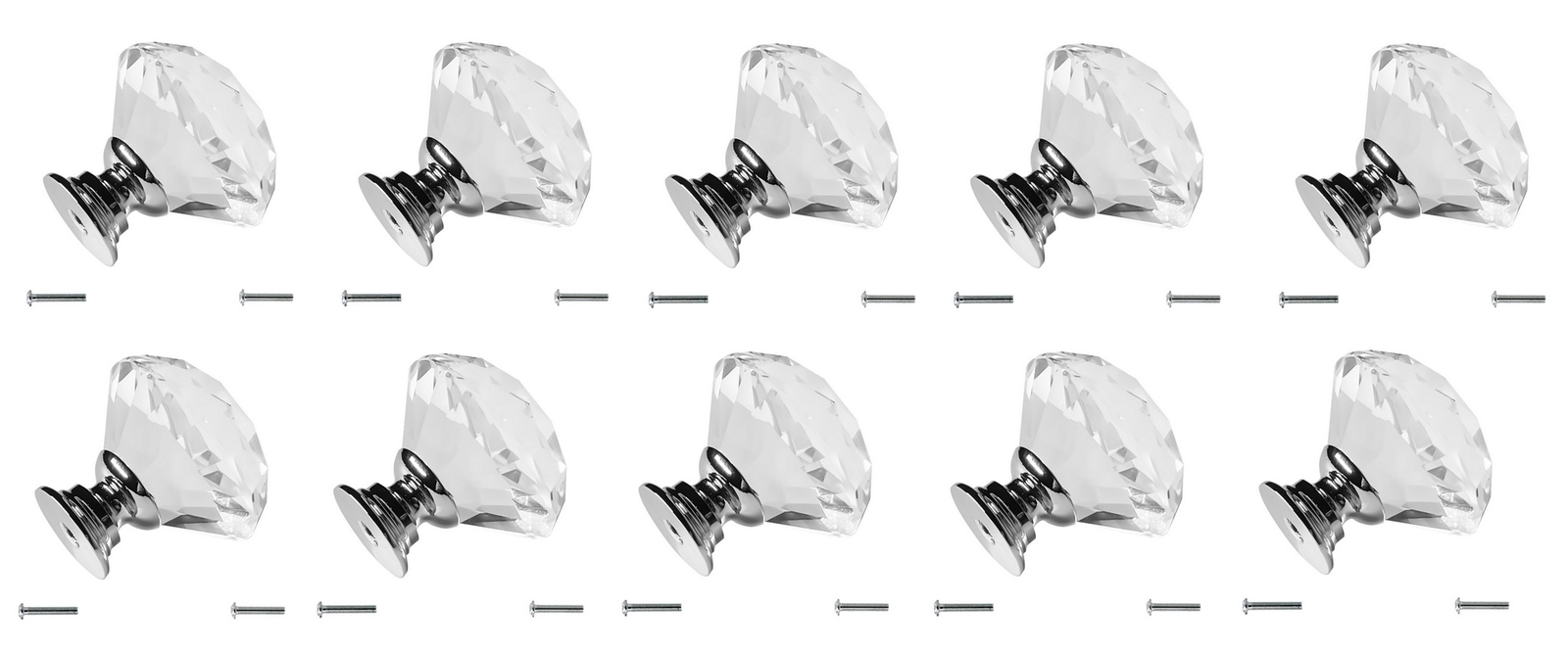 Dynasty Glass Cystal Kitchen Cabinet Door Hardware Knobs Handles - Color Choice