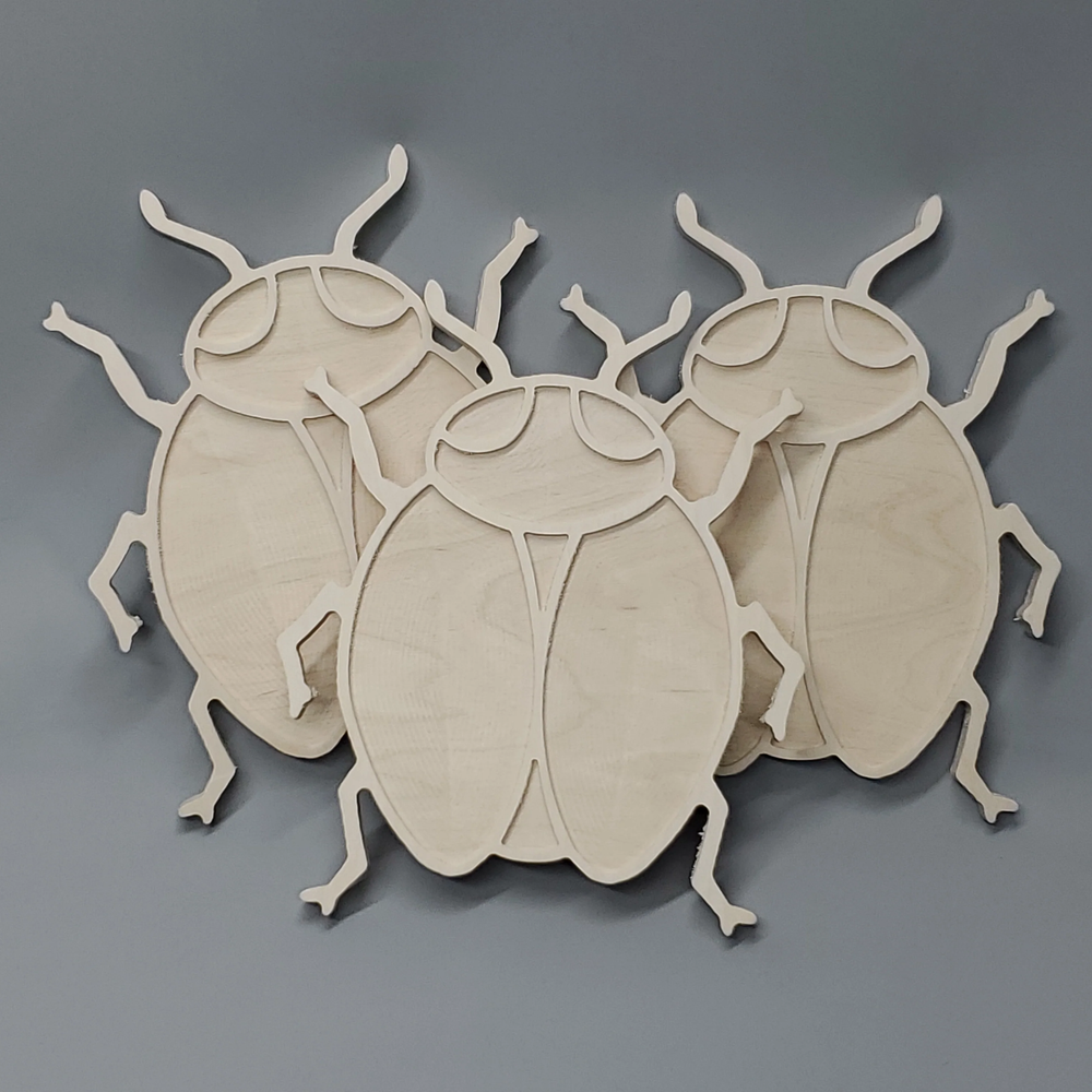 CNC Lady Bug Wood Craft Set 3 Pack (New)