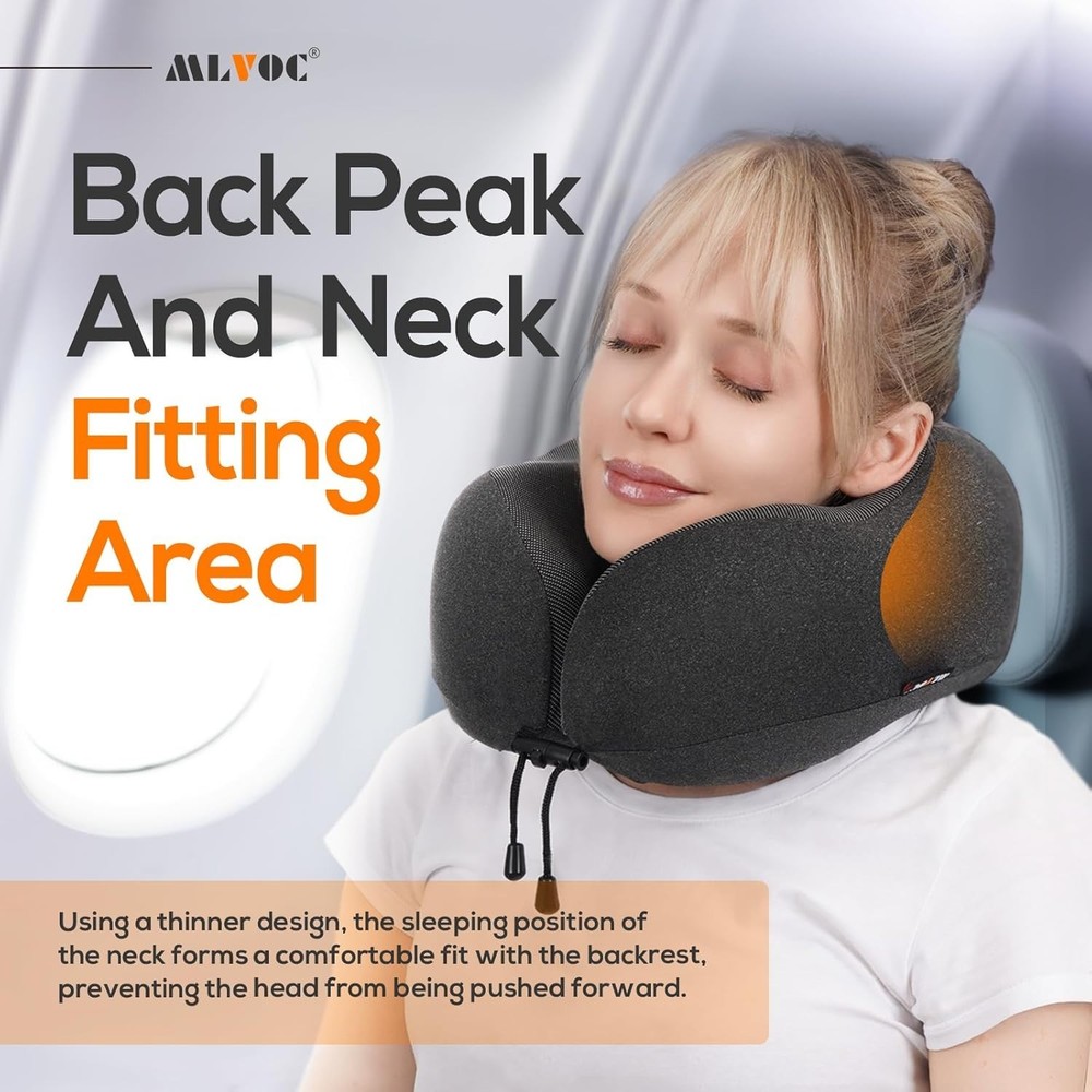 Adjustable Memory Foam Neck Pillow Bundle