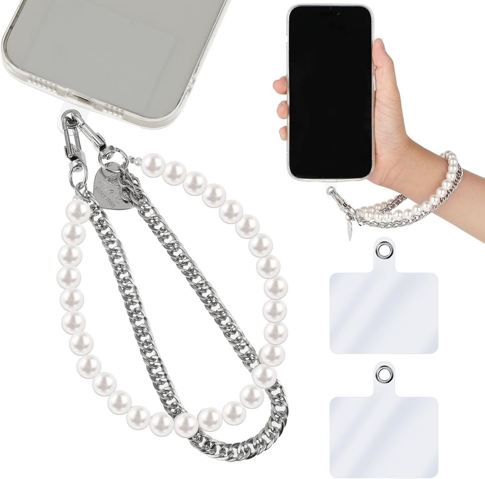 Pearl Beaded Phone Chain Lanyard - Lightweight & Secure for Active Users