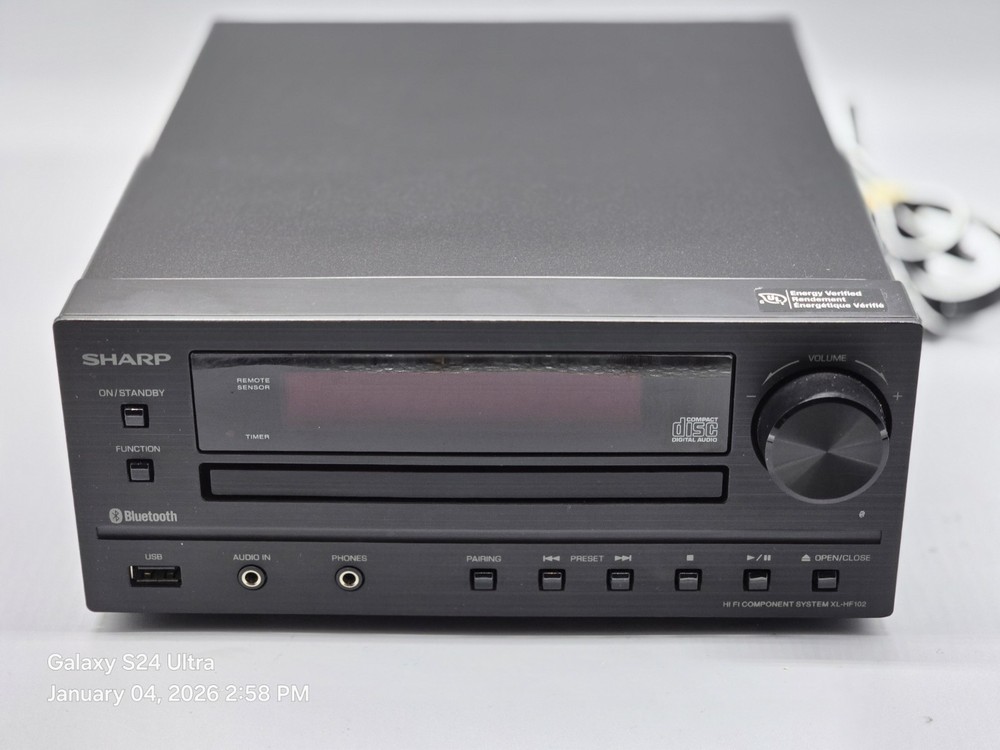Sharp XL-HF102B Hi-Fi Bluetooth Component System CD Player Speakers W/ Remote