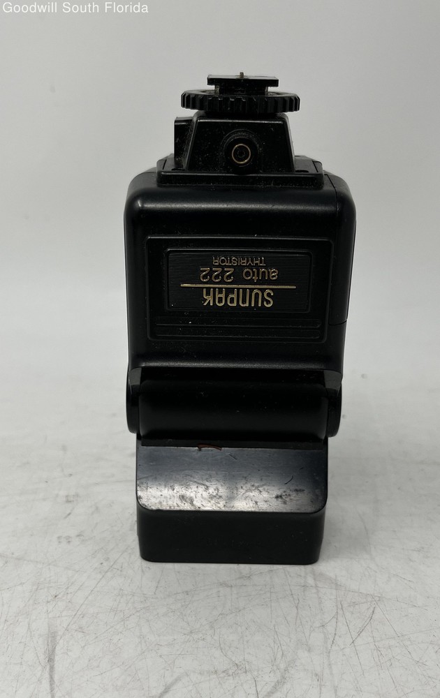 Sunpak Auto 222 Black Camera Attachment Flash Thyristor Not Tested