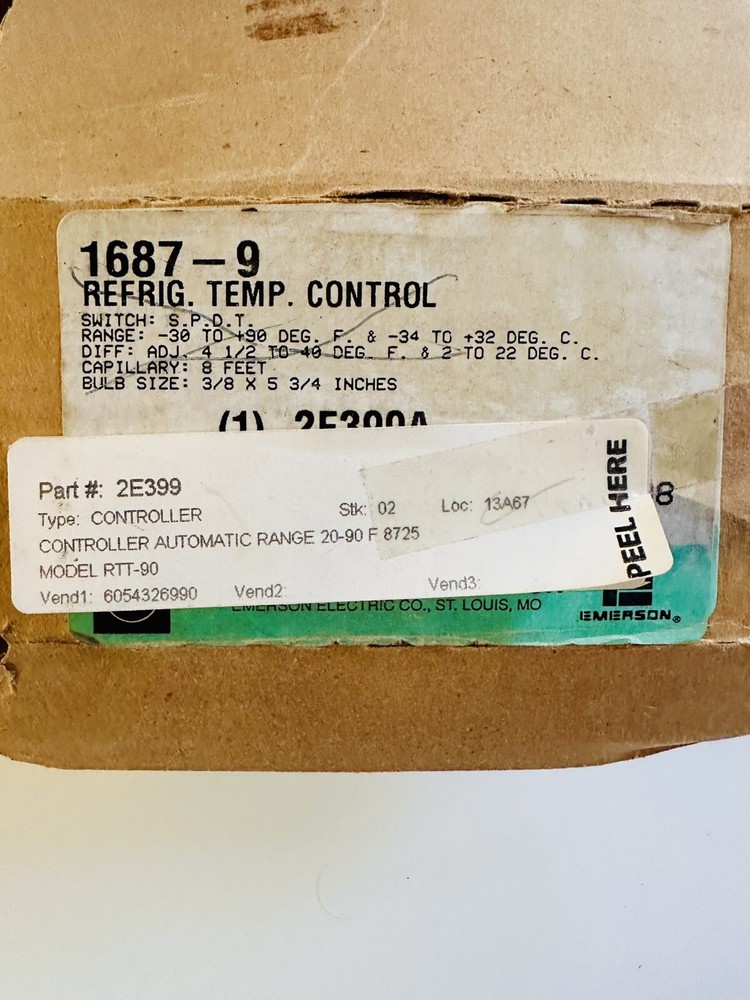 EMERSON 1687-9 Remote-Bulb Control 2E399