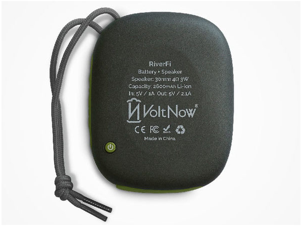 VoltNow RiverFi Portable Battery, Bluetooth Speaker,MicroSD Card, Backup Battery