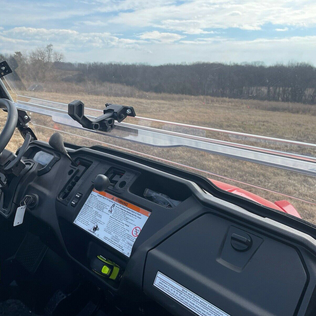 For Honda Pioneer 1000 / 1000-5 Clear Scratch Resistant Flip Windshield 2016-24