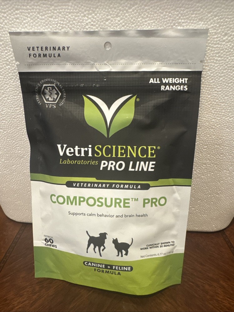 Vetriscience Composure Pro - Calming Support Supplement For Cats & Dog