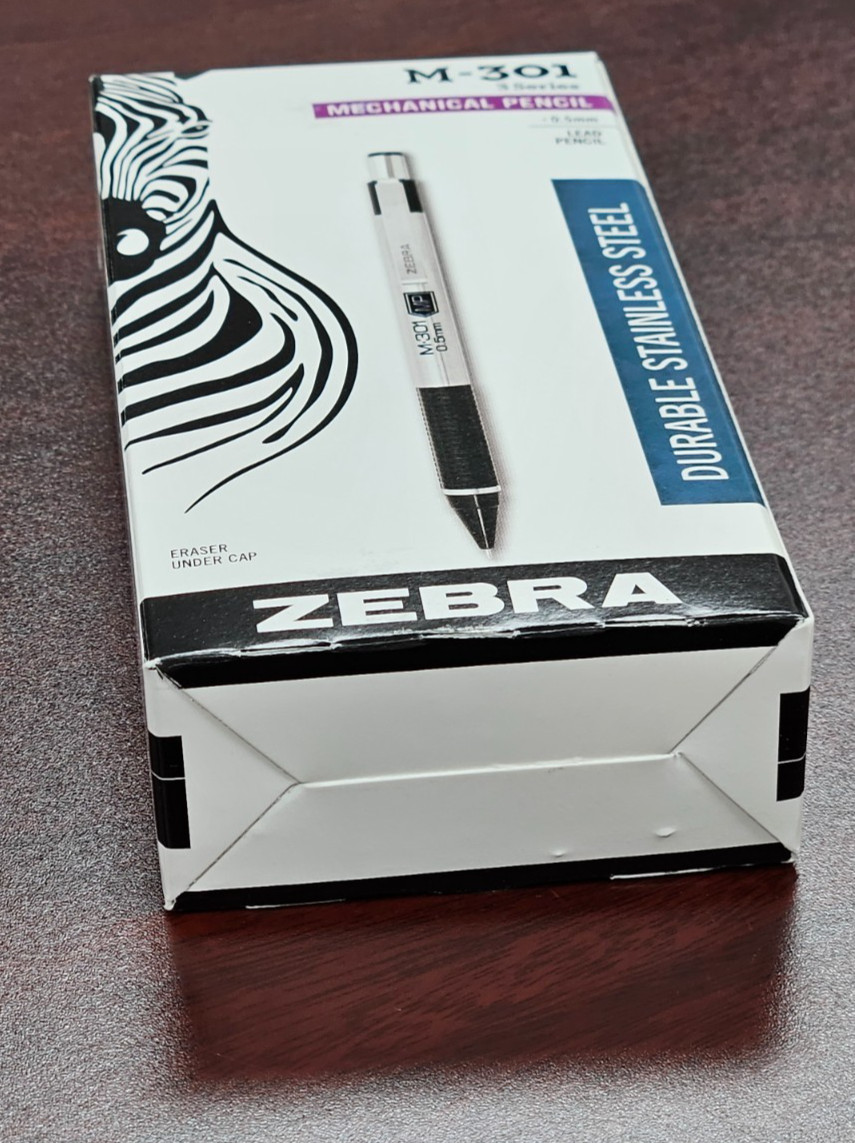 Zebra Pen M-301 Mechanical Pencil 12 Pack 0.5mm Refillable Stainless Steel 54010