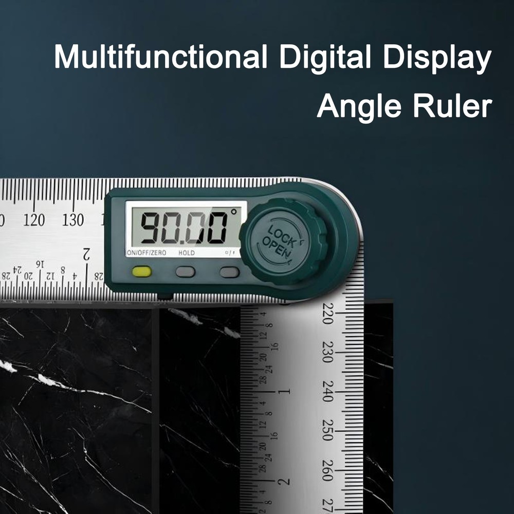 200mm/7.8'' Protractor Digital Angle Finder Ruler with Locking Function for ADAS
