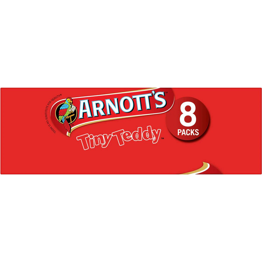 Arnotts Tiny Teddy Teddies Biscuits Hundreds and Thousands Box 8 Pack