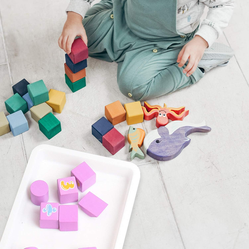 Plastic Art Trays Art and Craft Tray Plastic Tray,5 Pieces Stackable Activity Tr