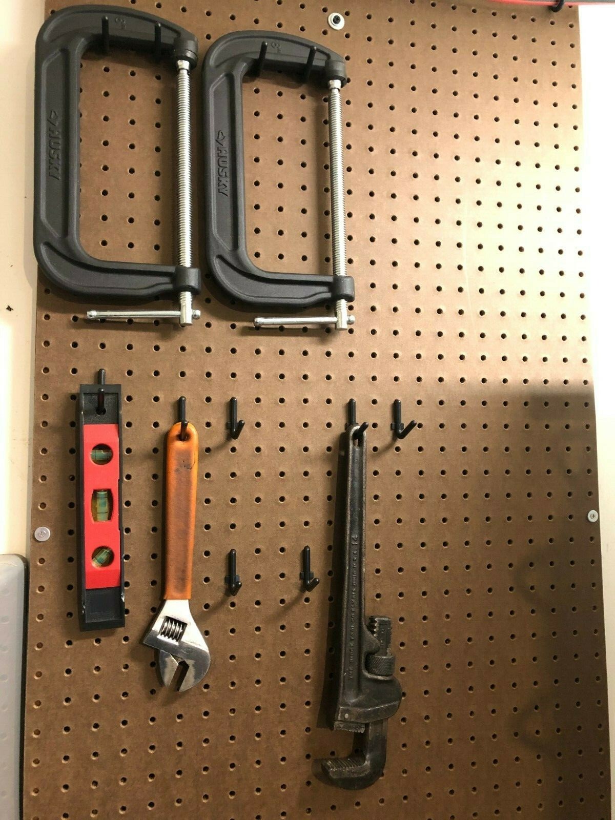 Plastic Pegboard Hooks L-Hooks for peg boards 100 pieces MADE IN USA