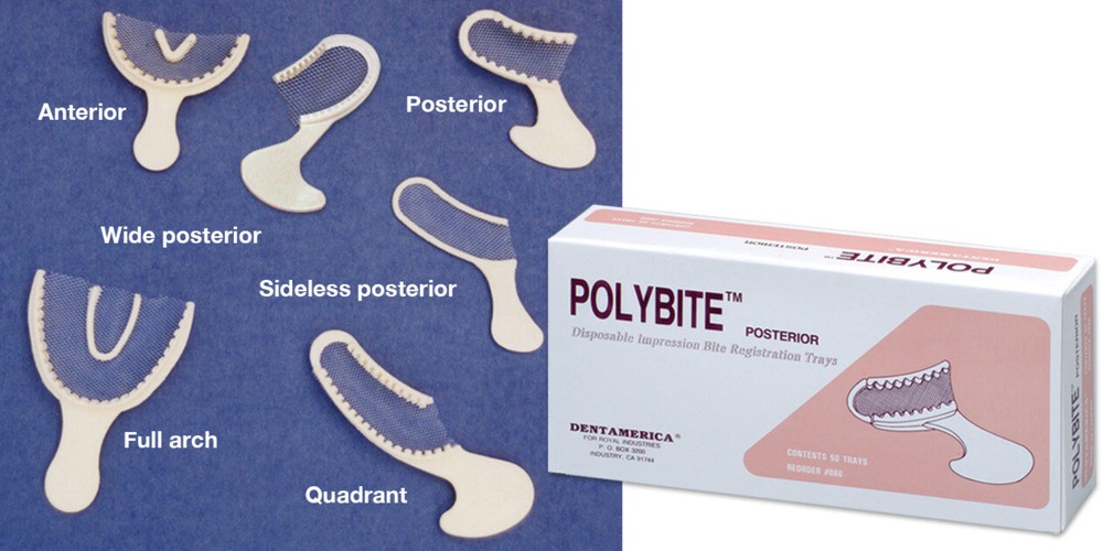 200pcs DentAmerica Polybite Disposable Impression Bite Trays–Posterior