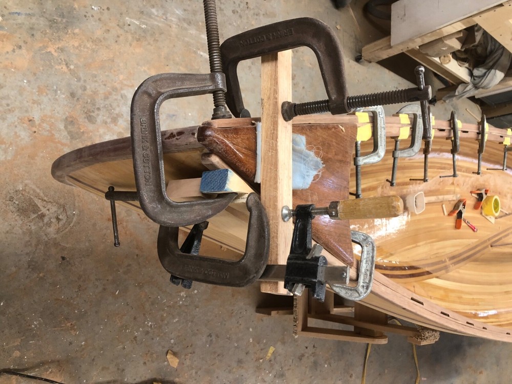 Cedar strip canoe