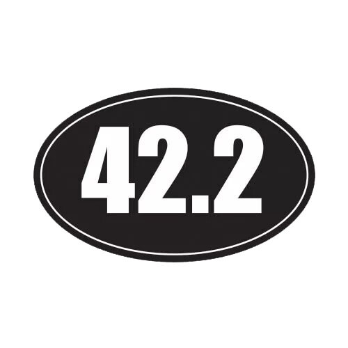 Oval 42.2 Sticker