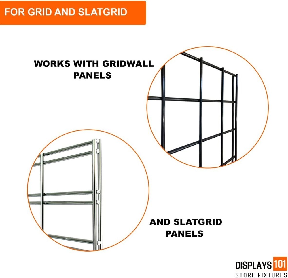 Gridwall Wall Mount Bracket - Grid Panel Mounting Brackets - White