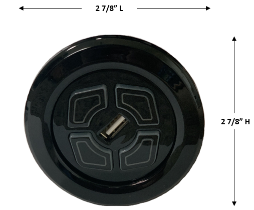 Mulin Electric Switch - MLSK60-A Left (L) 4 Button Power Recliner Switch + USB