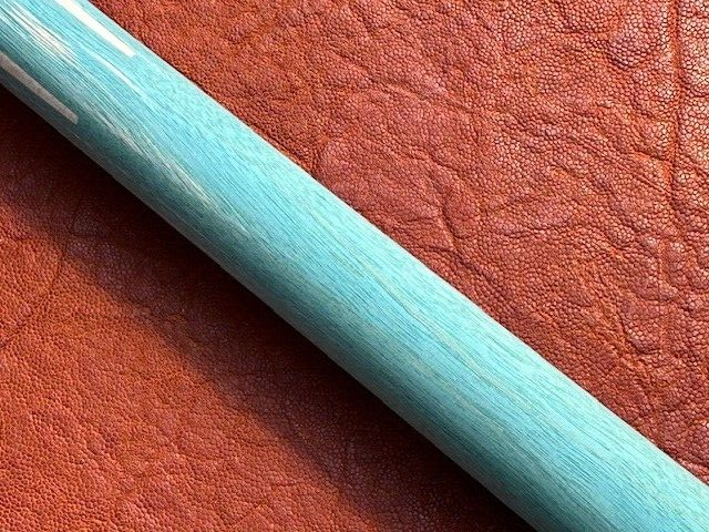 TNT Over Sized Full Splice Pool Cue Blank Stabilized Dyed Green Maple into Maple
